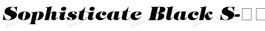 Sophisticate Black S字体转换